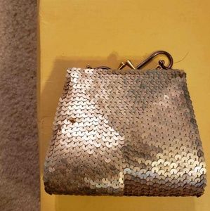 NWOT Gold Sequin Betsy Johnson Clutch Bag